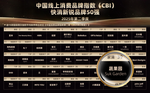 登快消新锐品牌50强AG真人登录蔬果园荣(图2)